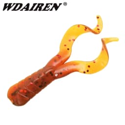 20 Pcs Silicone Worm Soft Lure Jig Wobblers 4cm 0.7g Attractive Shrimp Odor Salt Artificial Baits Fishing Tackle Pike Bass Carp