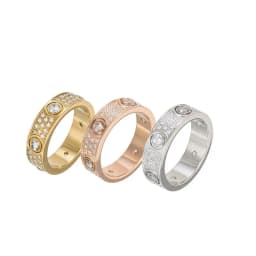 2025 Stainless Steel Ring With Stone full Crystal For Woman Girl woman rings
