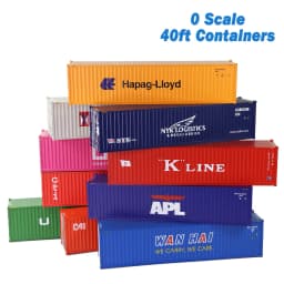 Evemodel 1pc O Scale 40' Shipping Container Model Trains 1:48 40ft Container Cargo Box C4340