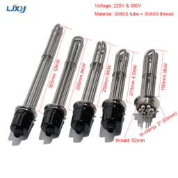 LJXH All 304SS 2"tri Electric Heater Heating Element 3KW/4.5KW/6KW/9KW/12KW 220V380V for Homebrew with clamp & Coupling
