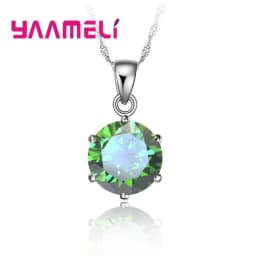 Cost Sale Nice 925 Sterling Silver Necklace Women Wedding Jewelry 6 Claw Cubic Zircon Pendant Engagement Accessories