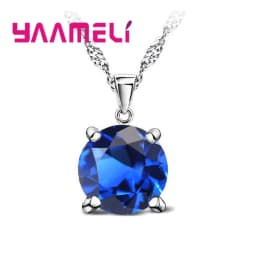 Cost Sale Nice 925 Sterling Silver Necklace Women Wedding Jewelry 6 Claw Cubic Zircon Pendant Engagement Accessories