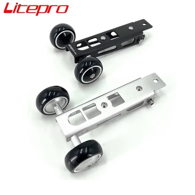 Litepro Folding Bike Easywheel For Birdy 2-3 Series Easy Wheel Aluminum Alloy Black Silver