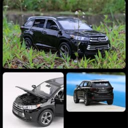 1:32 Toyota Highlander SUV Alloy Car Model Diecasts & Toy Metal Off-road Vehicles Car Model High Simulation Collection Kids Gift