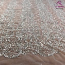 La Belleza 2021 fashion bridal lace,Heavy beading lace fabric,Hight patterns wedding dress lace fabric 51'' width 1 yard
