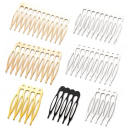 10pcs 5 8 10 12 14 16 18 Teeth Metal Hair Comb Brass For Clip Women Girl Bridal Ornament Jewelry Decorative Accessories Wedding