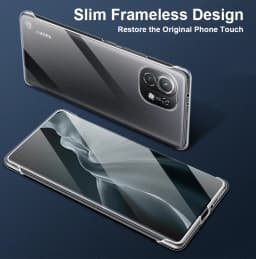 New Frameless Clear PC Hard Phone Case For Xiaomi Mi 12 11 Ultra 10T Lite 10 Pro 9T MIX4 POCO F3 M3 Redmi Note 7 8 9 10 Pro K40