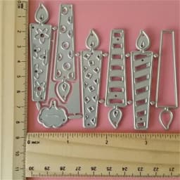 Birthday Candle Label Metal Cutting Dies Scrapbooking Stamps Craft Embossing Die Stencil Template