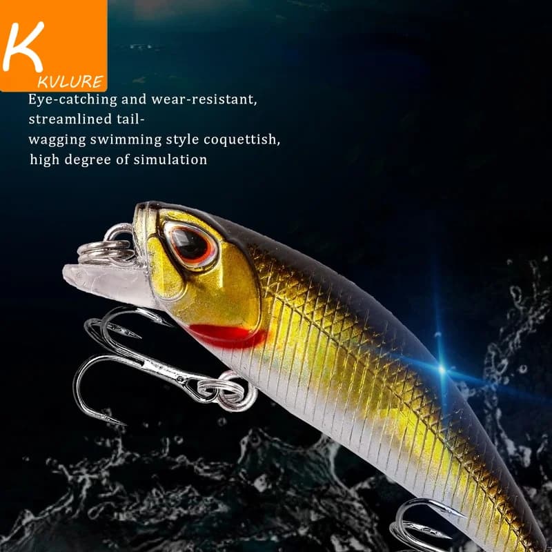 1pcs Mini Minnow Fishing Lures Wobblers 4.5cm 3.5g Sinking Artificial Plastic Hard Bait Crankbait Jerkbait Pesca Bass Tackle