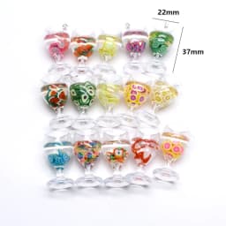 10PCS 8*34MM Cute Resin Bottle Charms Pendants Handmade Accessories Jewelry DIY Earring Necklace Keychain