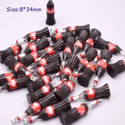 10PCS 8*34MM Cute Resin Bottle Charms Pendants Handmade Accessories Jewelry DIY Earring Necklace Keychain