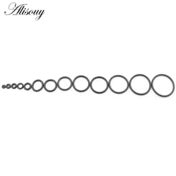 Alisouy 100pcs Rubber Silicone Seal Circle O-Rings Switch Dampeners Industrial Crafts DIY Jewelry For Ear Taper Expander Tunnels