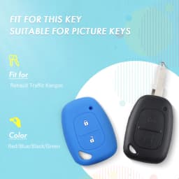 KEYYOU 2 Buttons Remote For Renault Traffic Kangoo Master Vivaro Movano For Vauxhall Opel Vivaro Silicone Car Key Cover Case