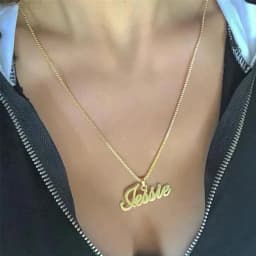 Personalized Box Chain Name Necklace Stainless Steel For Women Wedding Fashion Nameplate Pendant Necklace Jewelry BFF Femme