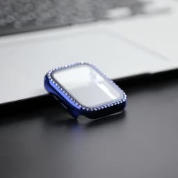 Glass+Watch Cover for Apple Watch 45mm 41mm 40mm 44mm Bling Case Diamond Bumper Protector for iWatch 11 10 9 8 7 6