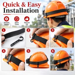 20 pcs Plastic Lightweight Helmet Clips Attachment Head Light Clamps Black Set Headlamp Hard hat Safety Cap Hook Outdoor Tools