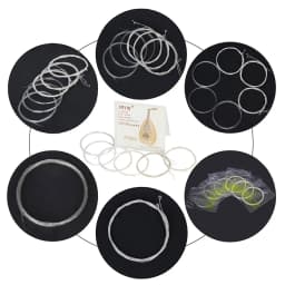 M MBAT High Quality 12Pcs/Set Turkey Oud Arab Lute Strings Clear Nylon Silver Plated Copper Alloy Wound String Accessories O102