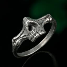 Aesthetic Gothic Vintage 316L Stainless Steel Cool Skull Men's Finger-Ring Punk Rock Bearded Biker Jewelry Christmas Accessories
