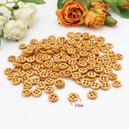 100pcs or 200pcs/lot Mix Mini Buttons for Doll Craft Scrapbooking Wood Small Buttons 9mm -10mm DIY Crafts Supplies Home Decor