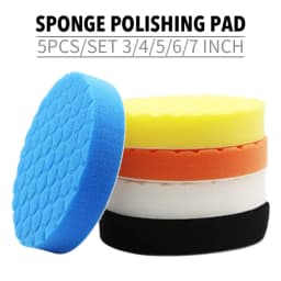 5 Pack 3/4/5/6/7 Inch Compound Buffing Polishing Pads Cutting Sponge Pads Kit for Car Buffer Polisher Compounding And Waxing