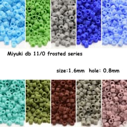 Glass Beads Japan Miyuki DB-1587 1.6mm Delica Beads Frosted Series 5 gram