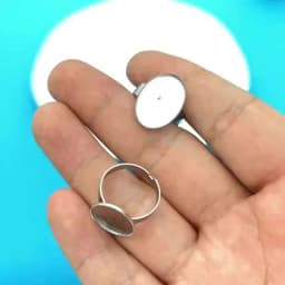 Stainless Steel 12pcs Fit 13x18mm 18x25mm Ring Settings Oval Cabochon Base Cameo Blank Tray Jagged