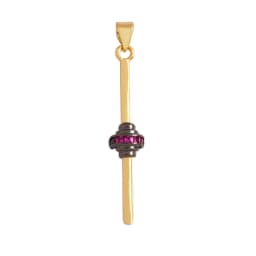 Cowboy Boots Sports Baseball Dumbbell Yoga Men's Zirconia Paved Cloth Charm Pendant,18K Gold Necklace Craft Jewelry Supply L99