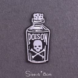 Punk Patch For Clothing Thermoadhesive Patches Diy Skull Embroidery Patch Iron On Patches On Clothes Stickers DIY Applique
