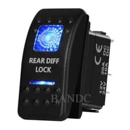 Rear Differential Lock Rocker Switch 5P On-Off Dual Blue Led Toggle Switch for the ARB/Carling/NARVA 4x4 Style, Car Accessories