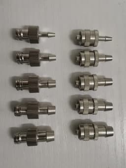 Air Valve Pipe Dispensing Glue Subpackaging Syringe Barrel Luer Lock Adapter Fitting Connector Metal Nickel Plated Brass