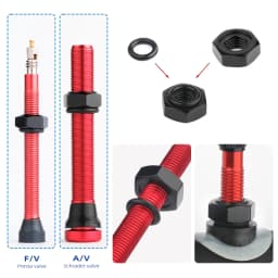 Aluminum Nuts for Bicycle Schrader Presta Valve Fastening Threaded Ring A/V F/V Shaft Washers Rim Protective Stickers