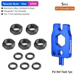 Aluminum Nuts for Bicycle Schrader Presta Valve Fastening Threaded Ring A/V F/V Shaft Washers Rim Protective Stickers