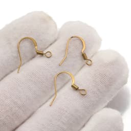 100Pcs/Lot Brass Coil French Hook Ear Wires Flattened Fish Hook Connectors Hypoallergenic For Diy Drop Earrings Jewelry Making