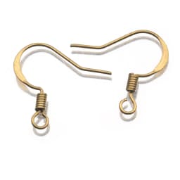 100Pcs/Lot Brass Coil French Hook Ear Wires Flattened Fish Hook Connectors Hypoallergenic For Diy Drop Earrings Jewelry Making