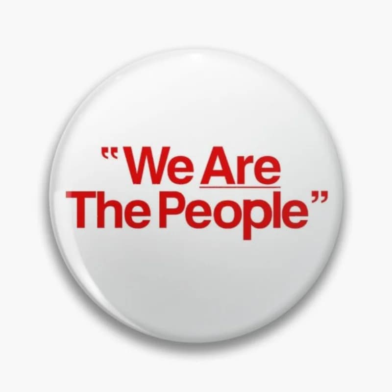 We Are The People Taxi Driver Soft Button Pin Brooch Women Cute Fashion Badge Funny Decor Metal Gift Jewelry Collar Hat Clothes