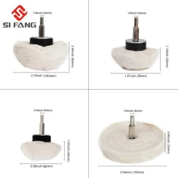 1Pc Cotton Polishing Wheels Cloth Buffing Wheel Grinder for Jewelry Wood Metal Abrasive Tools For Drill With 1/4'' Shank