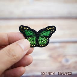 Color Butterfly Purple Pink Yellow DIY Patches Embroidery For T-Shirt Iron On Appliques Clothes Jeans Stickers Badges Parche