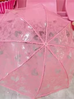 Transparent Princess Wedding Umbrella White Lace Heart Parasol Women Rain Outdoor Thicken PVC Clear Umbrellas For Lovers Girls