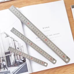 Deli Steel Metal Ruler Silver 15/20/30cm Stainless Steel Straight Rulers Functional Mapping Tool School Office Drawing Supplies