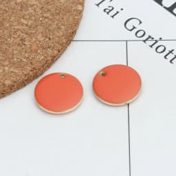 Fashion 16mm Round Enamelled Sequins Charms Copper Enamel Double Sided Charms For DIY Jewelry Making Accessories, 10 PCs