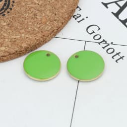 Fashion 16mm Round Enamelled Sequins Charms Copper Enamel Double Sided Charms For DIY Jewelry Making Accessories, 10 PCs