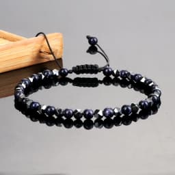 4mm Irregular Hematite Men Beaded Bracelets Natural Tiger Eye Lava Stone Beads Bracelets&Bangles Women Classic Jewelry Pulsera