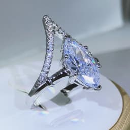Newest Drop-shaped AAAAA White Zircon Ring S925 Silver Woman High Jewelry Wedding Party Birthday Gift