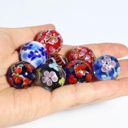 1PC 20mm Round Multicolor Glass Beads Style Flower Lampwork Beads For Women DIY Making Bracelets Vintage Party Jewelry Gifts