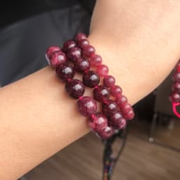Natural Stone Dark Red Garnet Quartz Round Loose Beads for Jewelry Making Diy Bracelet Accessories 15''Inches Pick Size 6 8 10mm