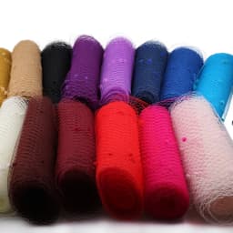 Dot birdcage veil fabric for wedding bride mesh headwear DIY hair accessories Veiling Millinery hats red bridal netting headwear