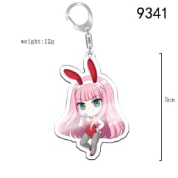 Japan Anime DARLING In The FRANXX Keychain 02 ZERO TWO Cosplay Cute Pendant Men Women Key Chain Car Bag Jewelry Accessories Gift