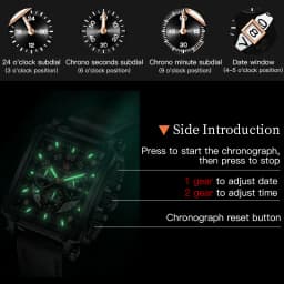 OLEVS 9919 Top Brand Male Watches Square Quartz Watch for Men Waterproof Leather Strap Sport Clock Male Relogio Masculino
