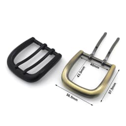 1piece 40mm Metal Belt Buckles Double Pin Buckle Brushed Matte End Bar High Quality Fit for 37mm-39mm Leather Belt Craft Parts