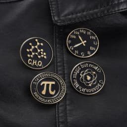 Science Enamel Pins Pi (π) Periodic Table Atom Symbol Brooch for Geek Science Lover Teachers and Students Jewelry Gift Wholesale